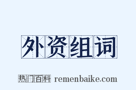 外资组词是什么意思的图片